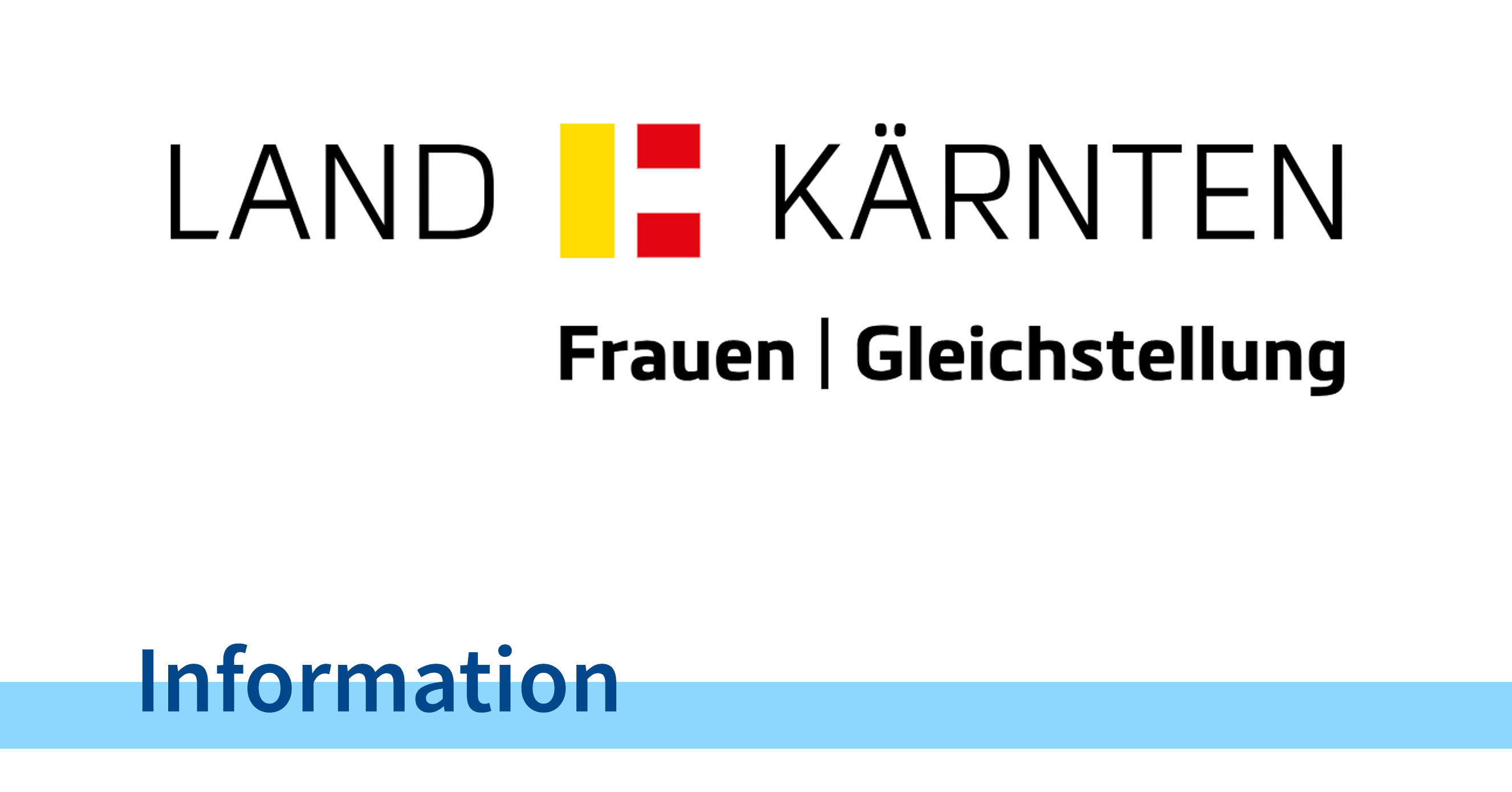 Logo Land Kärnten - Frauen, Gleichstellung - Information