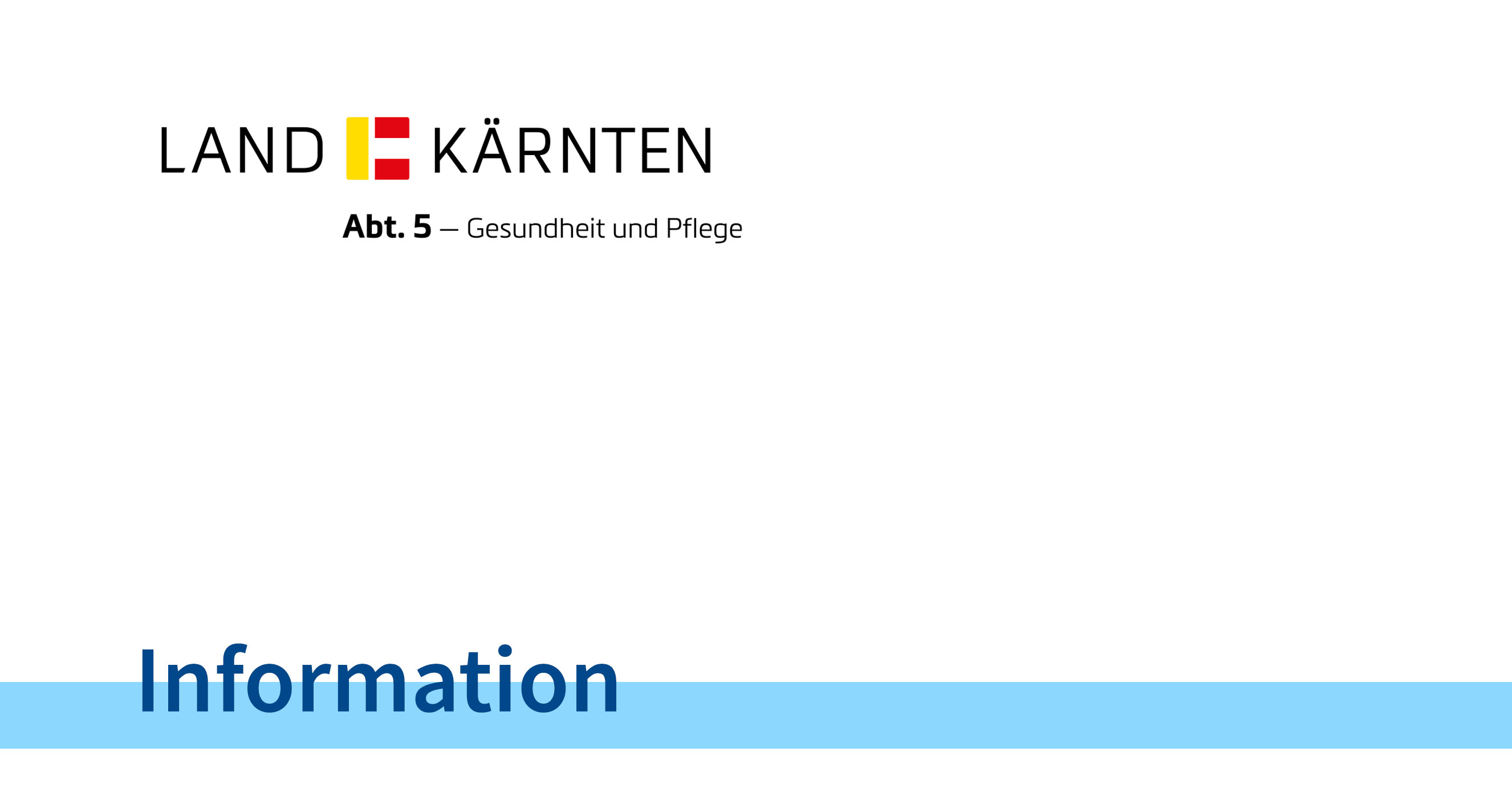 Logo Land Kärnten - Gesundheit & Pflege - Information