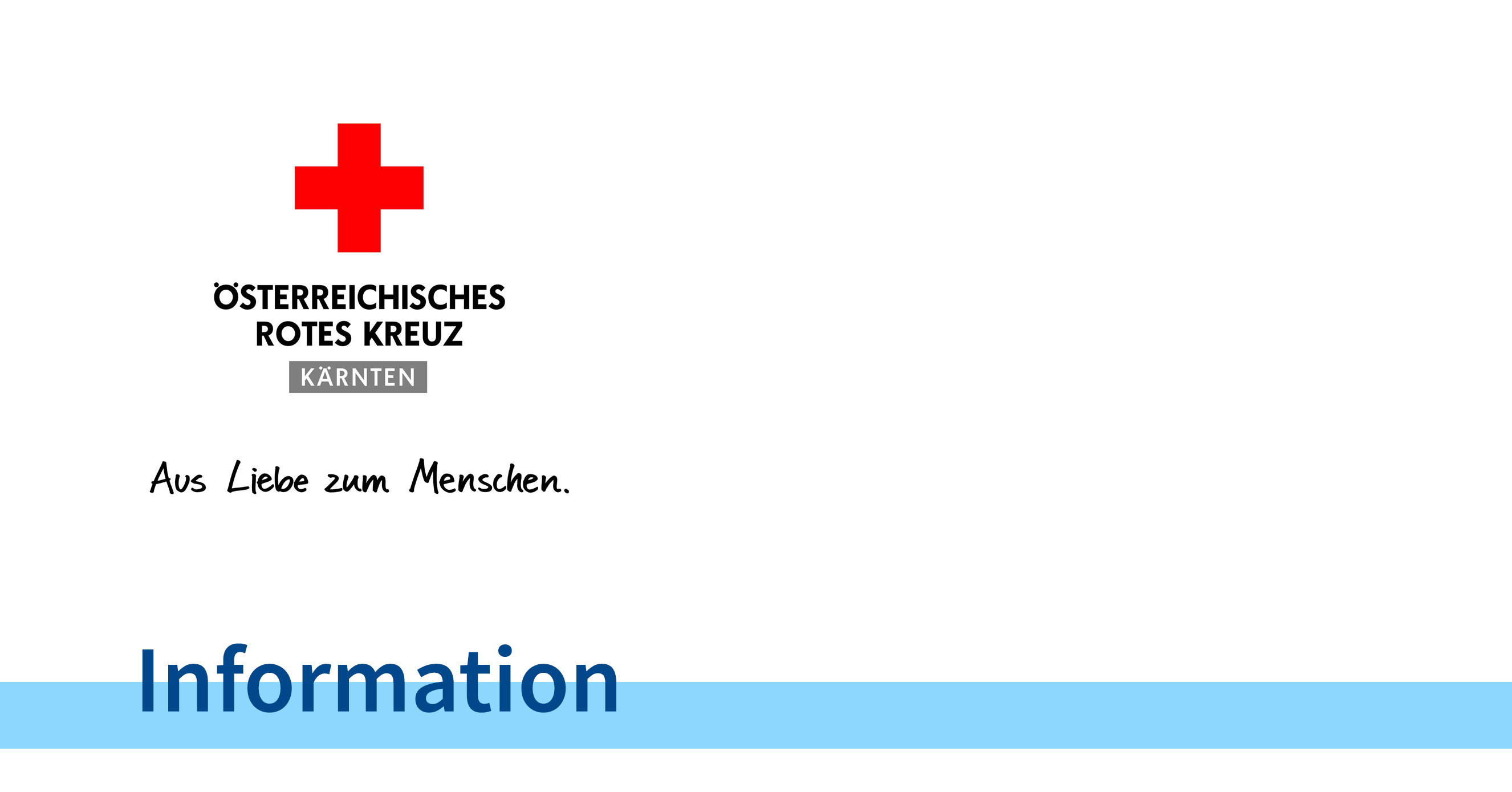 Logo Rotes Kreuz Kärnten - Information