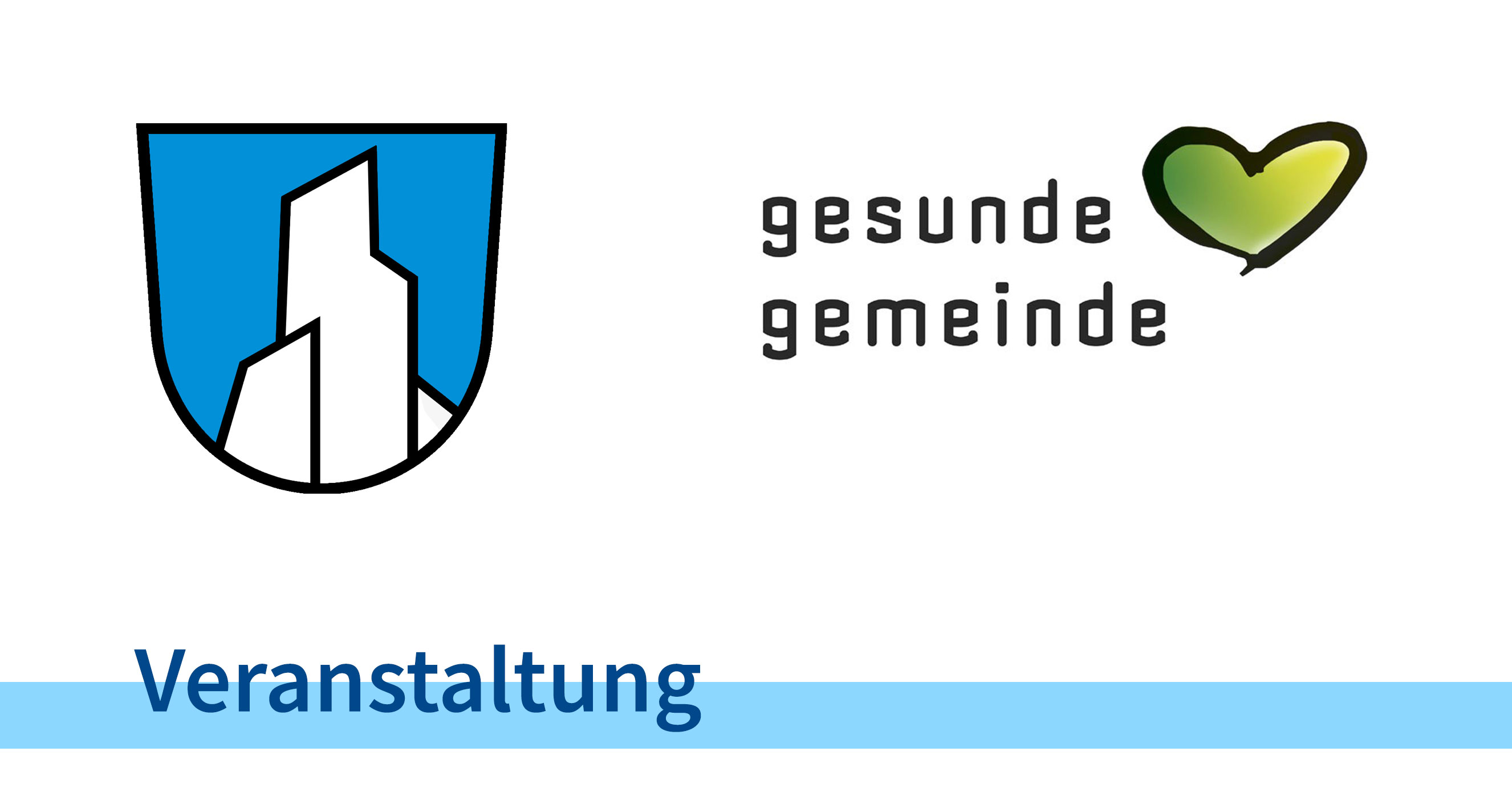 Wappen Weißenstein + Logo Gesunde Gemeinde - Veranstaltung